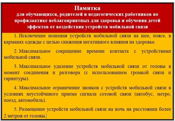 Методические рекомендации об использовании устройств мобильной связи в общеобразовательных организациях