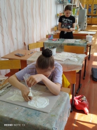 Цветы в рельефе
